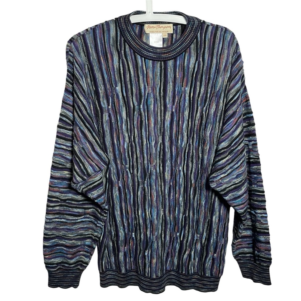 Norm Thompson Vintage 90’s Size Large Cotton Blend Coogi Style Sweater Pullover